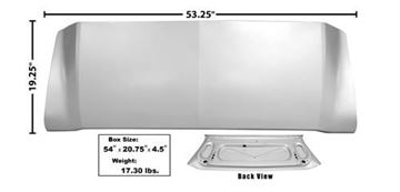 Picture of TRUNK LID 67-68 ALUMINUM SKIN F/B : 3649HE MUSTANG 67-68