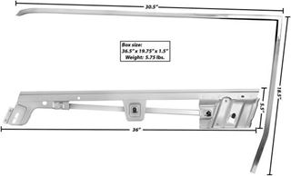 Picture of DOOR WINDOW FRAME KIT LH 1967-68 CP : 3614AB COUGAR 67-68