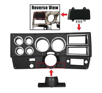 Picture of DASH BEZEL 81-83 W/O AC,E/STRAIGHT : D1100 CHEVY PU 81-83